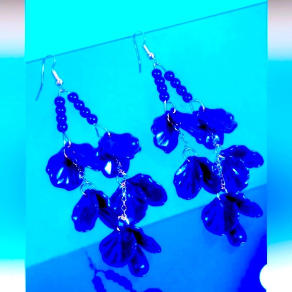 Jewelry - 💙🐚💙 BEACH NIGHTS❗️“COASTAL CENTURY” BLUE PEARL SHELL EARRINGS❗️💙🐚💙